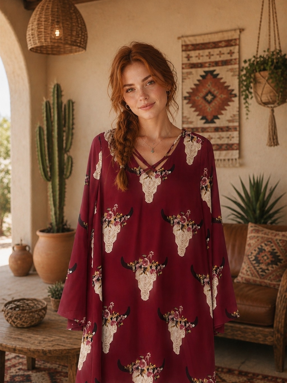 Altar'd State Cow Skull Dress